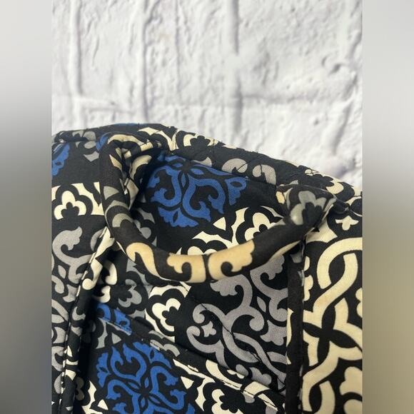 Vera Bradley Canterberry Cobalt Blue Quilted Backpack School College - Picture 4 of 9